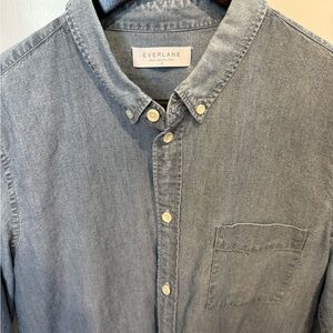 Everlane Men's Chambray Blue Shirt